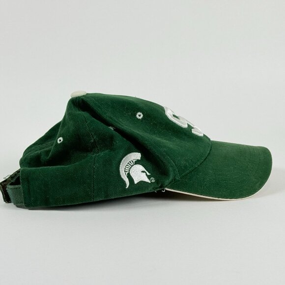 Michigan State NCAA Spartans Green White S Logo Adjustable Hat Fan Gear Collecto - Picture 3 of 6